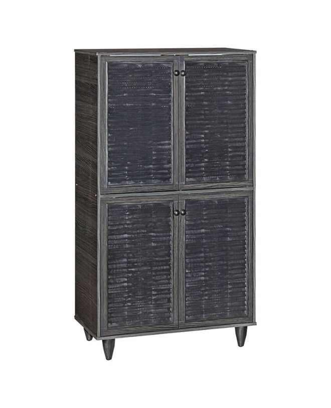 Παπουτσοθήκη-ντουλάπι Ronan  χρώμα wenge 70.5x35x122εκ