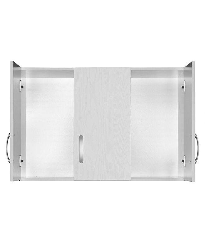 Πατάρι ντουλάπας Zelia  τρίφυλλο λευκό 90x42x60εκ