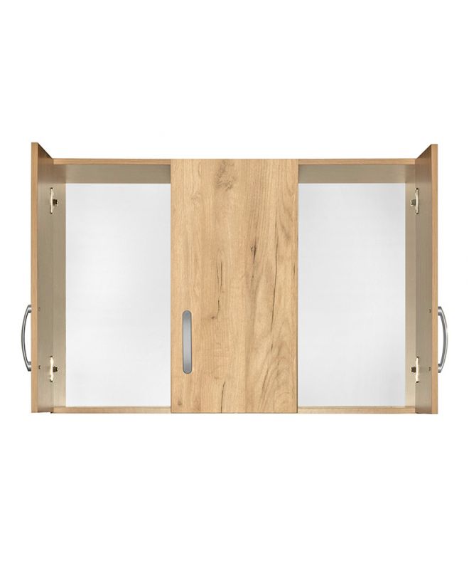 Πατάρι ντουλάπας Zelia  τρίφυλλο φυσικό mo 90x42x60εκ