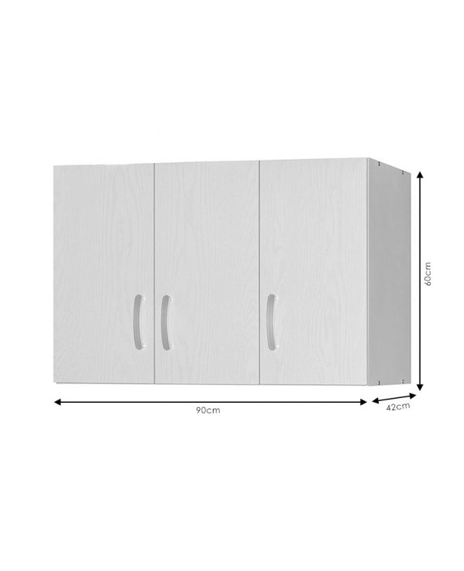 Πατάρι ντουλάπας Zelia  τρίφυλλο wenge eo 90x42x60εκ