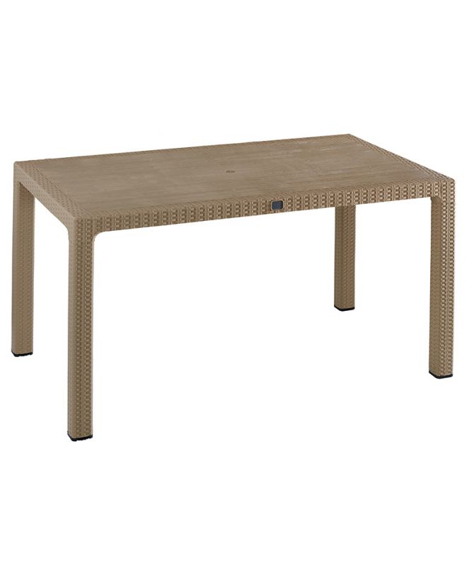 Τραπεζαρία κήπου Explore-Frontline  σετ 7τεμ PP cappuccino 150x90x73,5εκ.