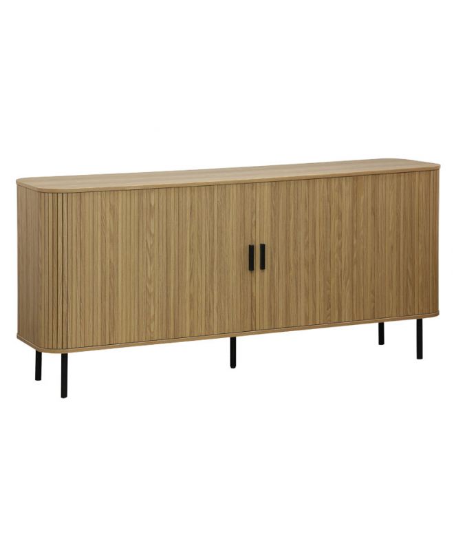 Μπουφές Scandi  MDF φυσικό με μεταλλικά μαύρα πόδια 170x45x80εκ