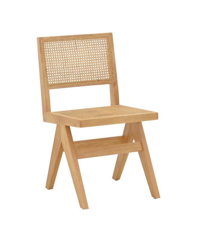 Καρέκλα Brenin  φυσικό rubberwood 45x56x82εκ