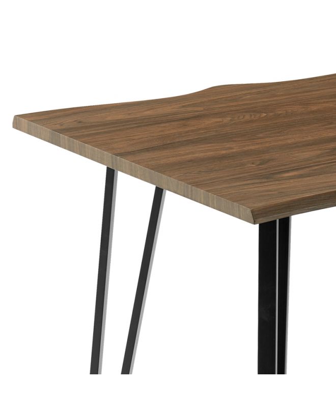 Τραπέζι Izzac  επιφάνεια MDF sonoma-πόδι μαύρο μέταλλο 140x80x76εκ
