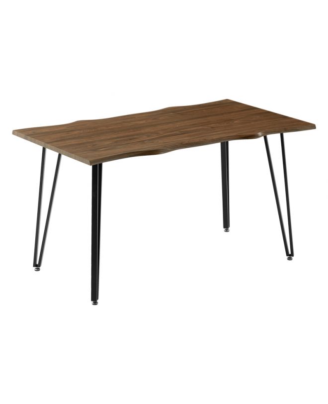 Τραπέζι Izzac  επιφάνεια MDF sonoma-πόδι μαύρο μέταλλο 140x80x76εκ