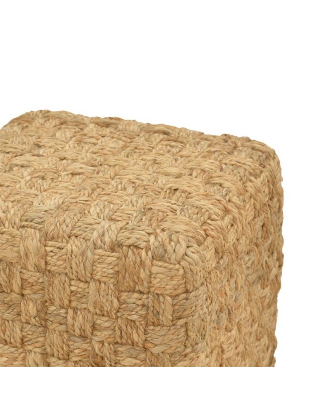 Σκαμπό Aropion Inart μπεζ 100% γιούτα 40x40x40εκ
