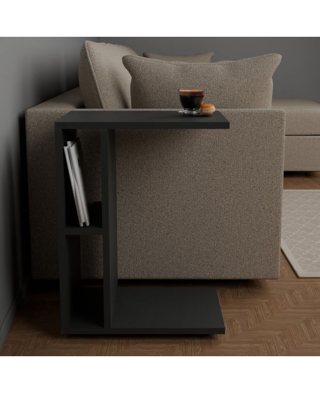 Βοηθητικό τραπέζι Boner  ανθρακί μελαμίνης 45x29.5x61εκ