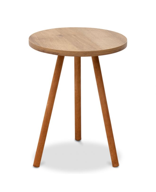 Βοηθητικό τραπεζάκι Roma  από μελαμίνη χρώμα pine oak 33,5x33,5x46εκ.