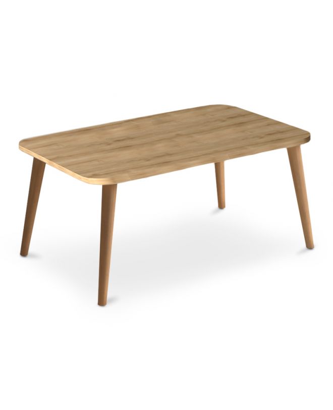 Τραπεζάκι σαλονιού Soul  από μελαμίνη χρώμα oak 90x55x41εκ.