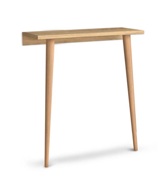 Κονσόλα επιτοίχια Fiona  από μελαμίνη χρώμα oak 60x22x73εκ.