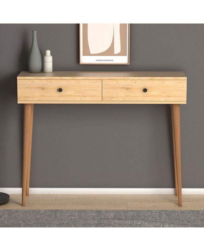 Κονσόλα μελαμίνης Alis  χρώμα oak 110x29x88εκ.