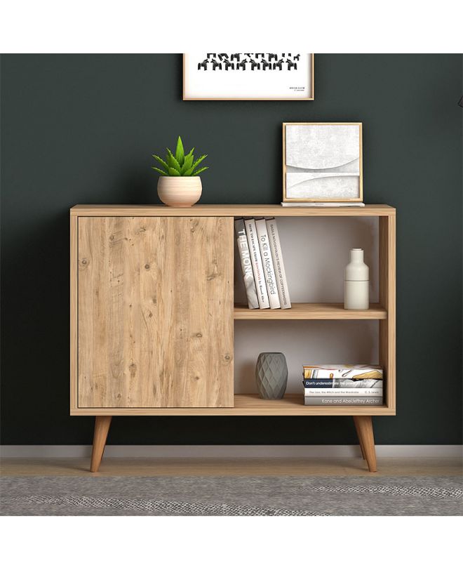 Κονσόλα - μπουφές μελαμίνης Luce  χρώμα pine 80x35x66εκ.
