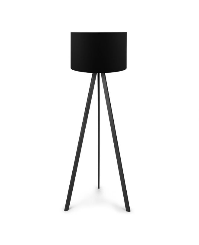 Φωτιστικό δαπέδου Rosling  Mdf/ύφασμα Pvc χρώμα μαύρο 38x21x140εκ.