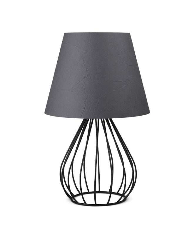 Φωτιστικό επιτραπέζιο Akerlind  ύφασμα Pvc/μέταλλο χρώμα ανθρακί/μαύρο 22x17x36εκ.