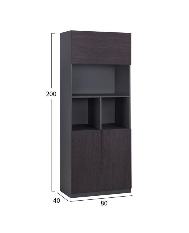 ΒΙΒΛΙΟΘΗΚΗ ΓΡΑΦΕΙΟΥ ΕΠΑΓΓΕΛΜΑΤΙΚΗ ROSEWOOD HM2089 80Χ40Χ200Υ εκ.