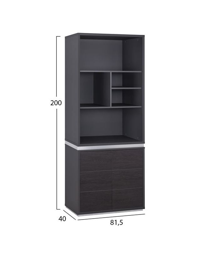 ΒΙΒΛΙΟΘΗΚΗ ΓΡΑΦΕΙΟΥ ΕΠΑΓΓΕΛΜΑΤΙΚΗ ROSEWOOD HM2090 81,5Χ40Χ200Υ εκ.