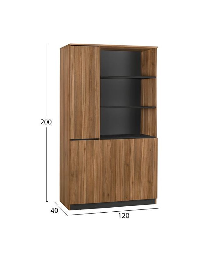 ΒΙΒΛΙΟΘΗΚΗ ΓΡΑΦΕΙΟΥ ΕΠΑΓΓΕΛΜΑΤΙΚΗ SUPREME 120Χ40Χ200 HM2353