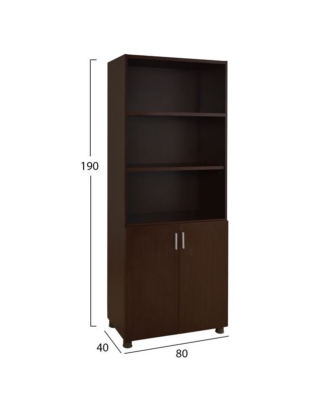 ΒΙΒΛΙΟΘΗΚΗ ΓΡΑΦΕΙΟΥ ΕΠΑΓΓΕΛΜΑΤΙΚΗ WENGE HM2055.12 80Χ40Χ190Υ εκ.