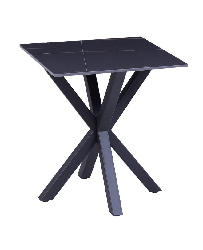 ΒΟΗΘΗΤΙΚΟ ΤΡΑΠΕΖΑΚΙ ΣΑΛΟΝΙΟΥ HM9471.04 BLACK MARBLE TOP-ΜΑΥΡΗ ΜΕΤΑΛ.ΒΑΣΗ 50x50x55Υεκ.