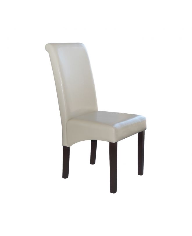 MALEVA-H Καρέκλα Ξύλο - PU Ivory  46x61x100cm
