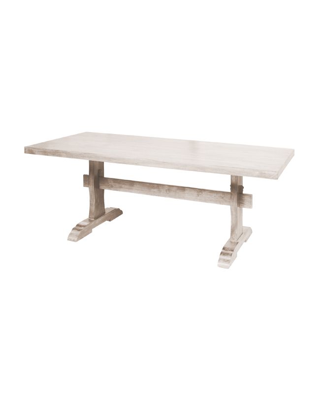 MAISON WESTERN Τραπέζι Τραπεζαρίας, Ξύλο Mango Antique Άσπρο  200x100x77cm