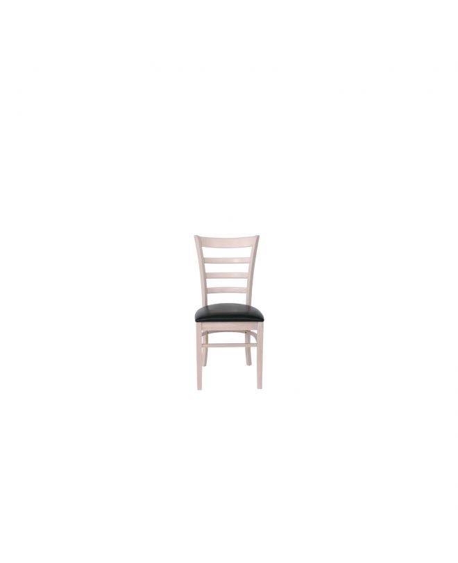 NATURALE Καρέκλα White Wash, Pu Μαύρο  42x50x91cm