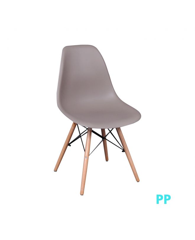 ART Wood Καρέκλα Τραπεζαρίας,  Πόδια Οξιά, Κάθισμα PP Sand Beige - 1 Step K/D - Pro  46x53x81cm