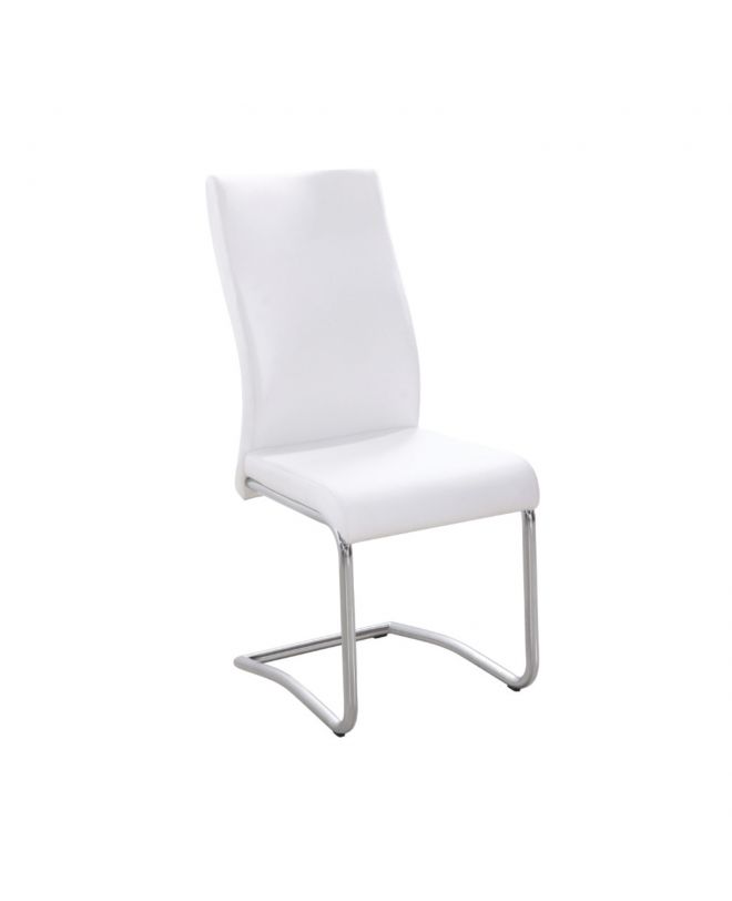 BENSON Καρέκλα Μέταλλο Χρώμιο, PVC Cream  43x58x98cm