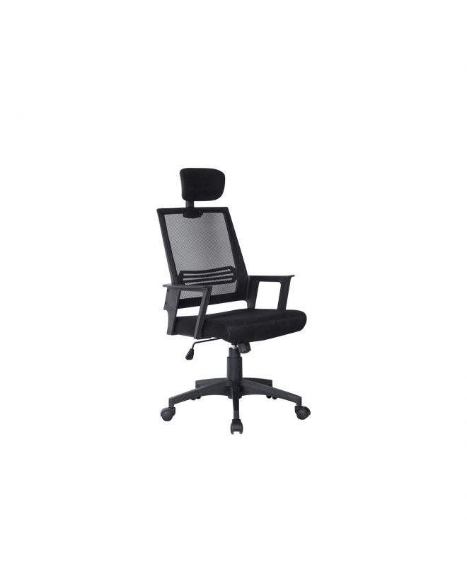BF2008 Πολυθρόνα Γραφείου Διευθυντή - Mesh Μαύρο  59x63x111/121cm
