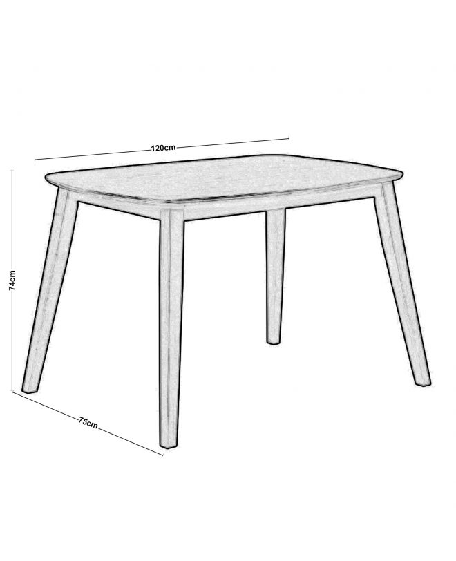 OPTIMAL Τραπέζι Τραπεζαρίας Απόχρωση Καρυδί  120x75x74cm