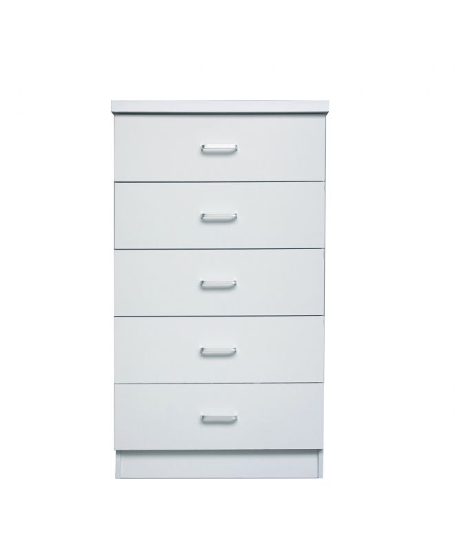 DRAWER Συρταριέρα με 5 Συρτάρια, Απόχρωση Άσπρο  60x40x97cm