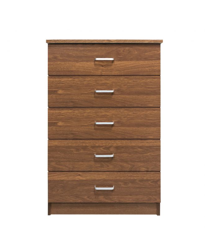 DRAWER Συρταριέρα με 5 Συρτάρια, Απόχρωση Καρυδί  60x40x97cm