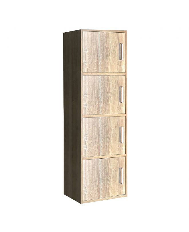 CLOSET Ντουλάπι Βοηθητικό Τετράφυλλο, Απόχρωση Sonoma  42x30x106cm