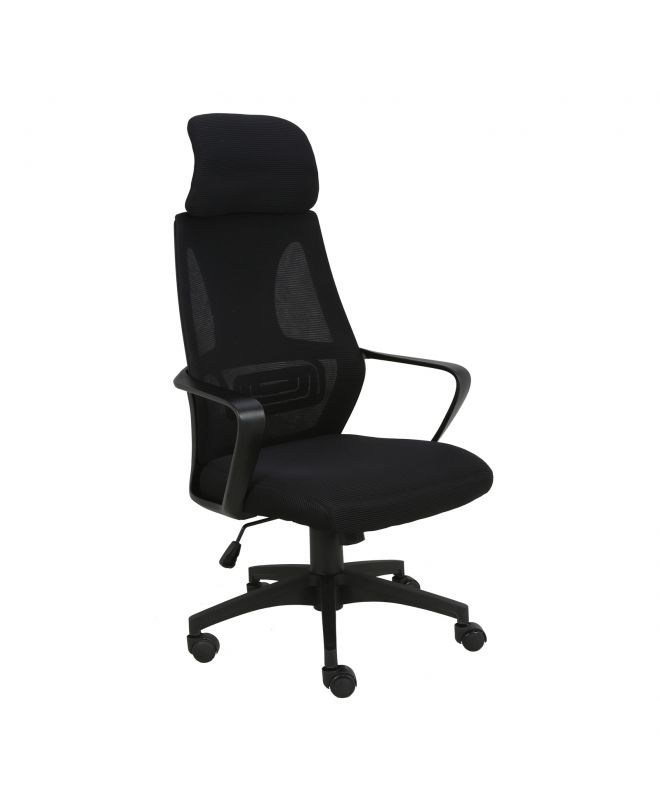 BF2950 Πολυθρόνα Γραφείου Διευθυντή, Mesh Μαύρο  62x62x113/121cm