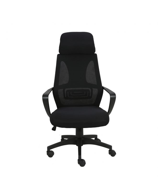 BF2950 Πολυθρόνα Γραφείου Διευθυντή, Mesh Μαύρο  62x62x113/121cm