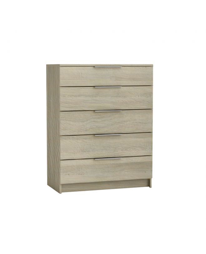 DRAWER Συρταριέρα με 5 Συρτάρια, Απόχρωση Sonoma  80x40x102cm