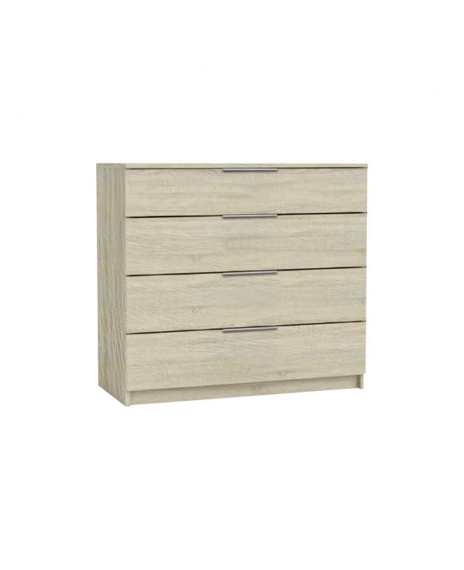 DRAWER Συρταριέρα με 4 Συρτάρια, Απόχρωση Sonoma  80x40x83cm