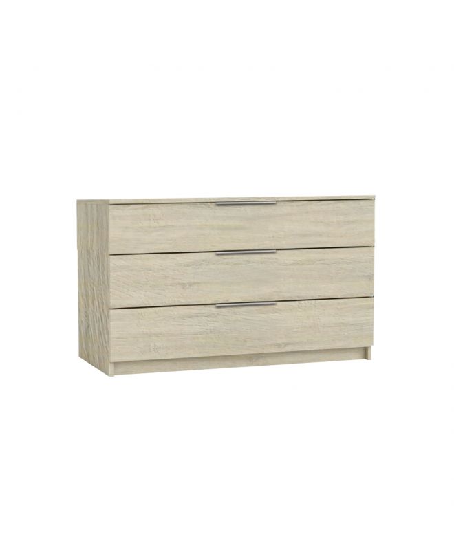 DRAWER Συρταριέρα με 3 Συρτάρια, Απόχρωση Sonoma  80x40x64cm