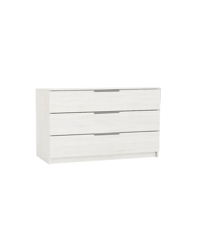 DRAWER Συρταριέρα με 3 Συρτάρια, Απόχρωση Άσπρο  80x40x64cm