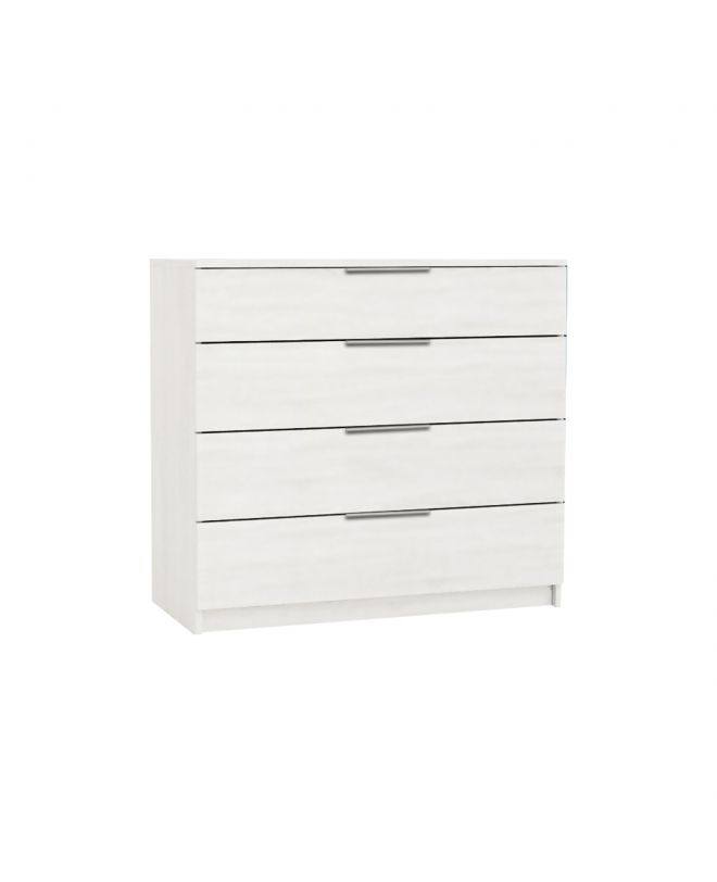 DRAWER Συρταριέρα με 4 Συρτάρια, Απόχρωση Άσπρο  80x40x83cm