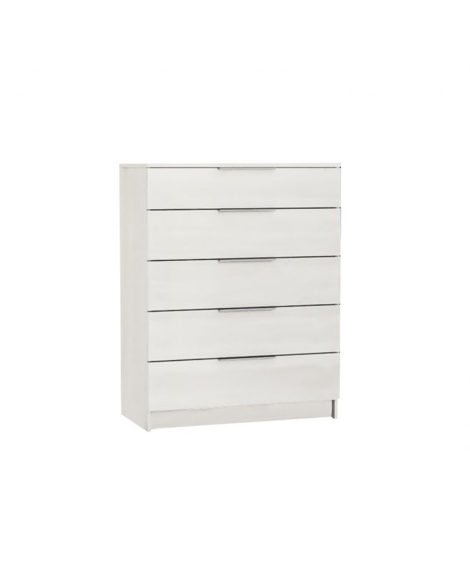DRAWER Συρταριέρα με 5 Συρτάρια, Απόχρωση Άσπρο  80x40x102cm