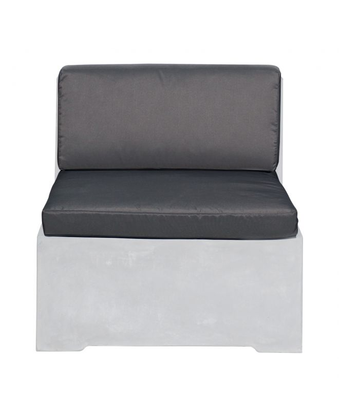 CONCRETE Set Μαξιλάρια Καρέκλας, Γκρι Ύφασμα Water Repellent - 2 Tεμάχια  Καθ:67x66x8 -Πλάτ:67x15/8x30cm