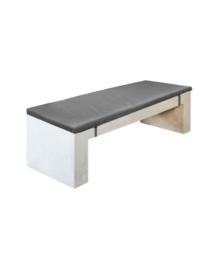 CONCRETE Μαξιλάρι Πάγκου Γκρι Ύφασμα Water Repellent  40,5x150,5x8cm