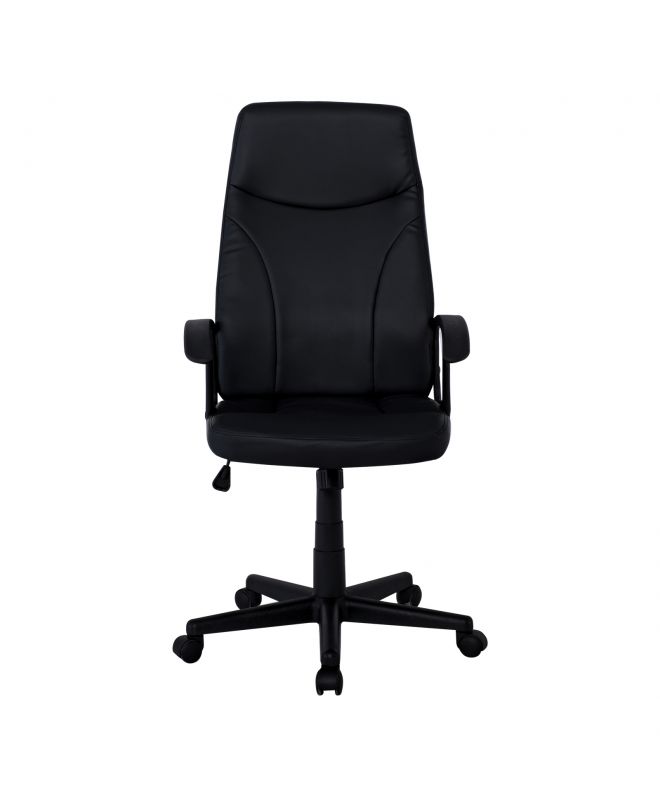 BF1250 Πολυθρόνα Γραφείου Διευθυντή, Pu Μαύρο  60x64x108/120cm