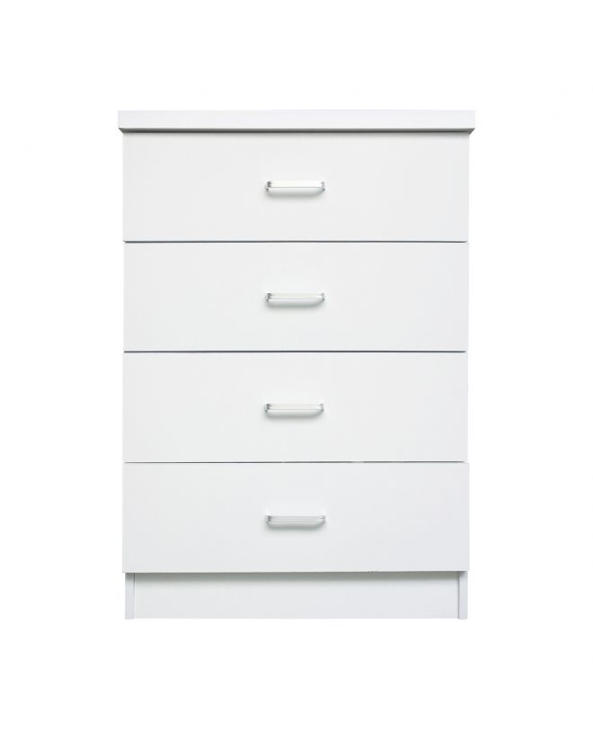 DRAWER Συρταριέρα με 4 Συρτάρια, Απόχρωση Άσπρο  60x40x80cm