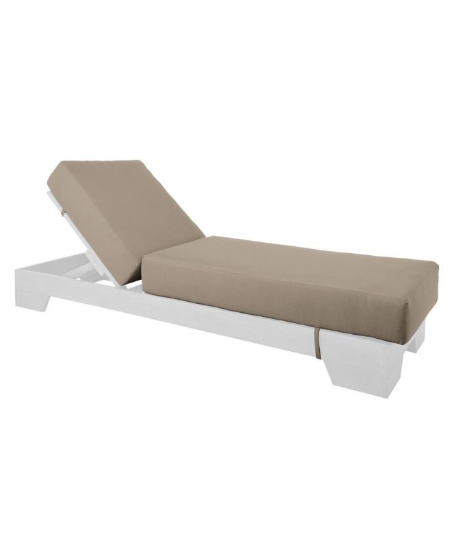 VERANO Μαξιλάρι Ξαπλώστρας (B) Ύφ.Cappuccino Water Repellent με Φερμουάρ - Velcro  208(76+132)x69/20cm