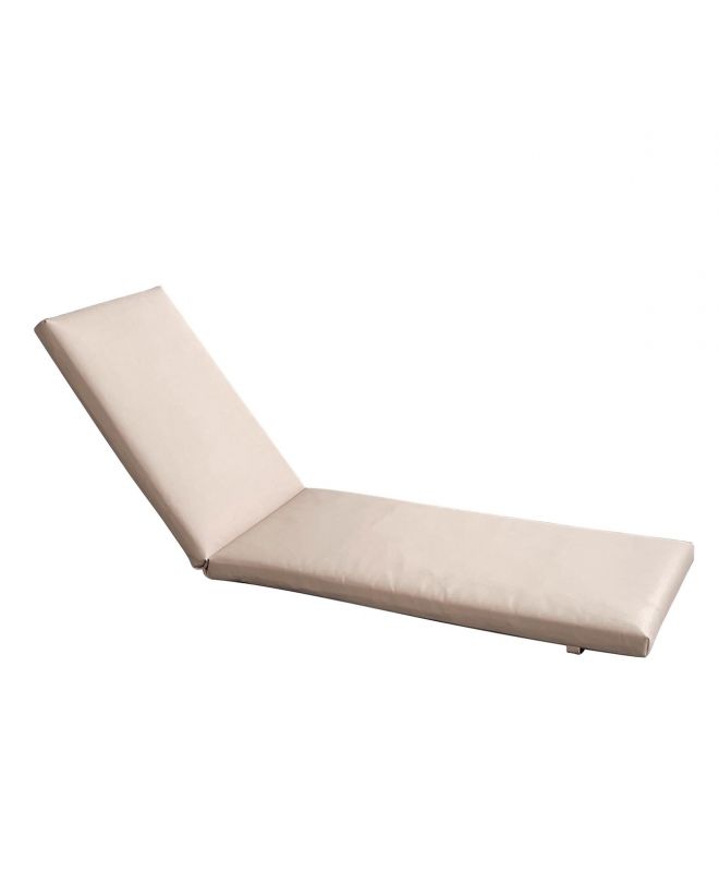 SUNLOUNGER Μαξιλάρι Ξαπλώστρας PVC Μπεζ με Φερμουάρ & Velcro (Foam+Polyester)  196(78+118)x60x7cm
