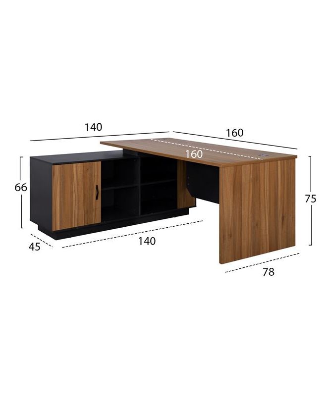 ΕΠΑΓΓΕΛΜΑΤΙΚΟ ΓΡΑΦΕΙΟ SUPREME HM2363 ΓΩΝΙΑ ΑΝΑΣΤΡΕΨΙΜΗ 160x140x75Υ εκ.