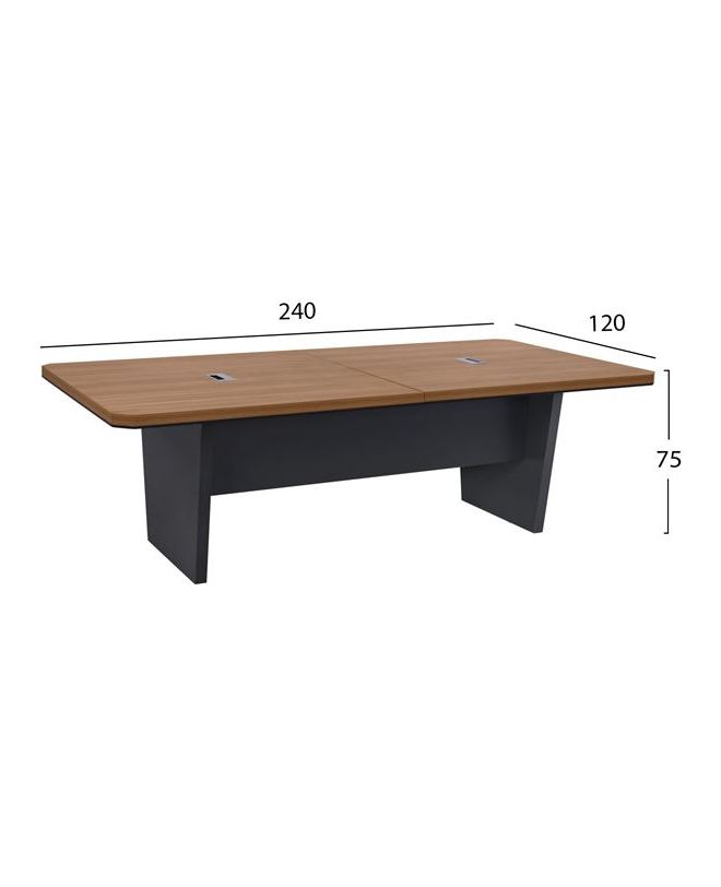 ΕΠΑΓΓΕΛΜΑΤΙΚΟ ΓΡΑΦΕΙΟ ΣΥΝΕΔΡΙΑΣΕΩΝ HM2361 SUPREME HONEY OAK & ΓΚΡΙ 240x120x75Υεκ.