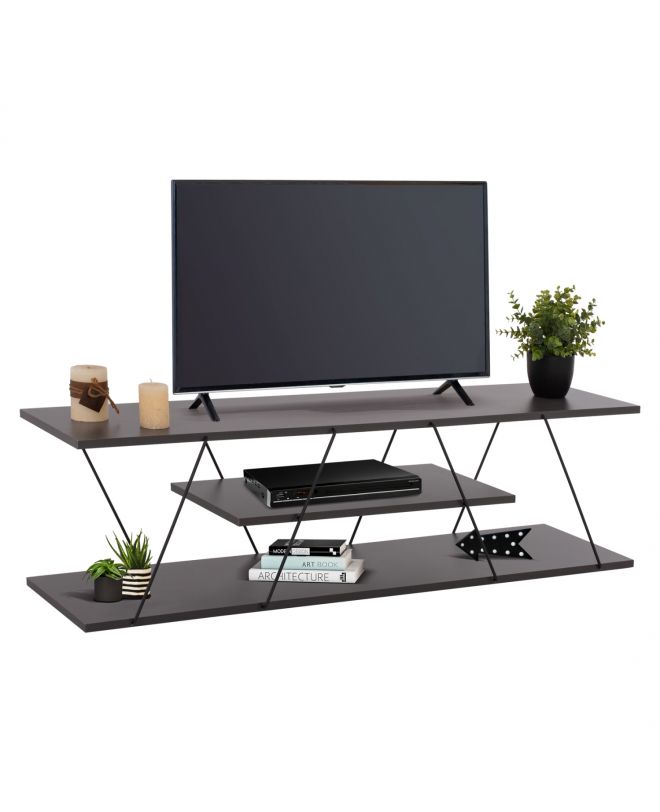 ΕΠΙΠΛΟ ΤΗΛΕΟΡΑΣΗΣ TARS HM8922.20 ΜΕΛΑΜΙΝΗ ΓΚΡΙ 120x32x33Yεκ.